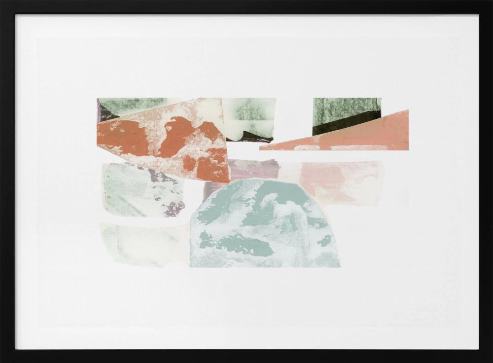 Abstracte collage met geometrische vormen | Poster