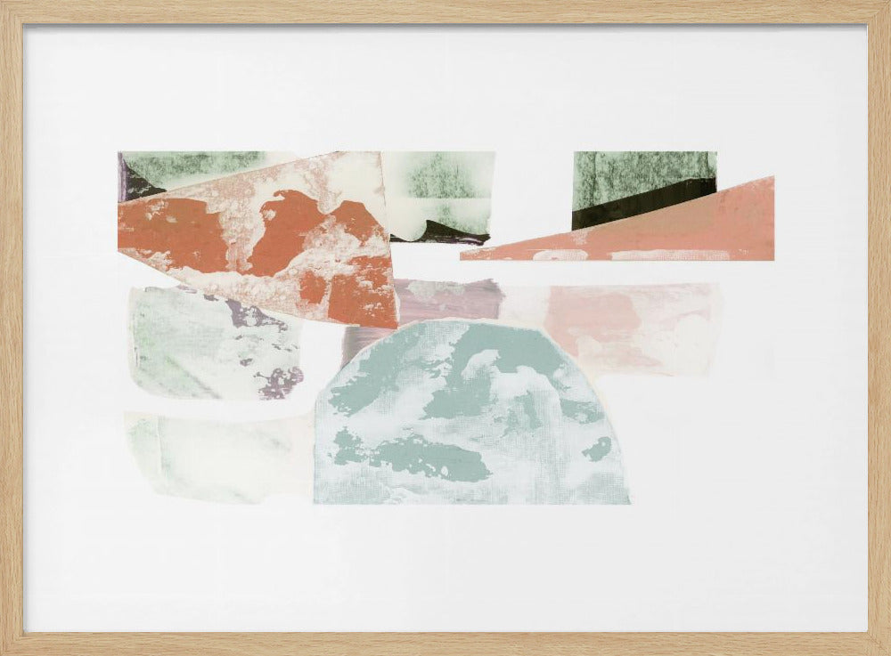 Abstracte collage met geometrische vormen | Poster