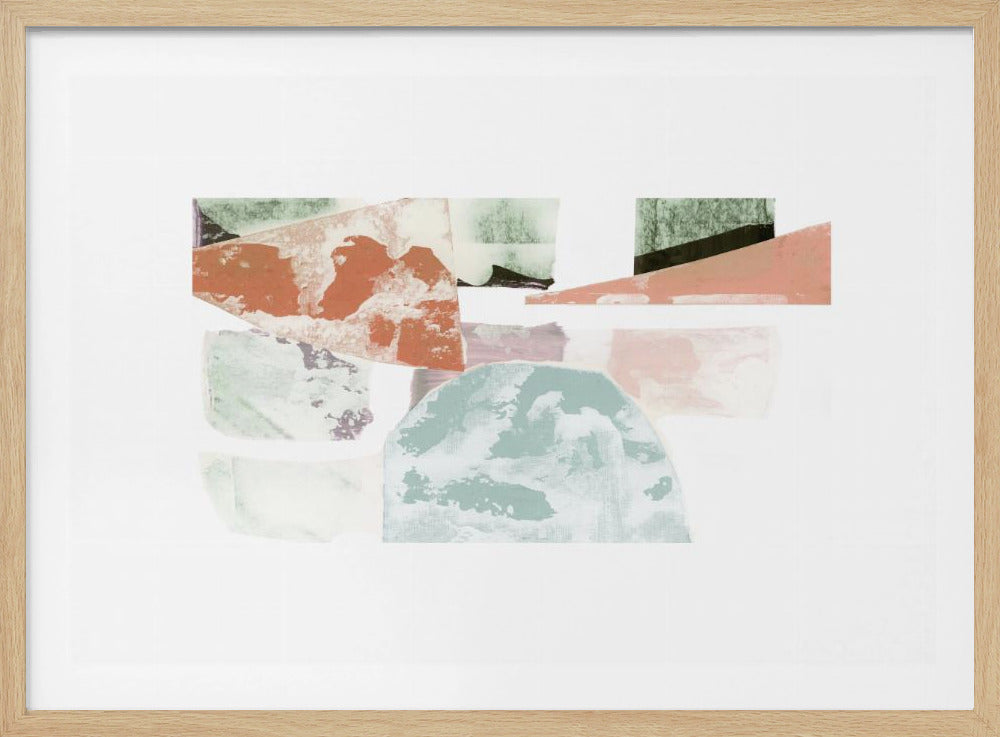 Abstracte collage met geometrische vormen | Poster