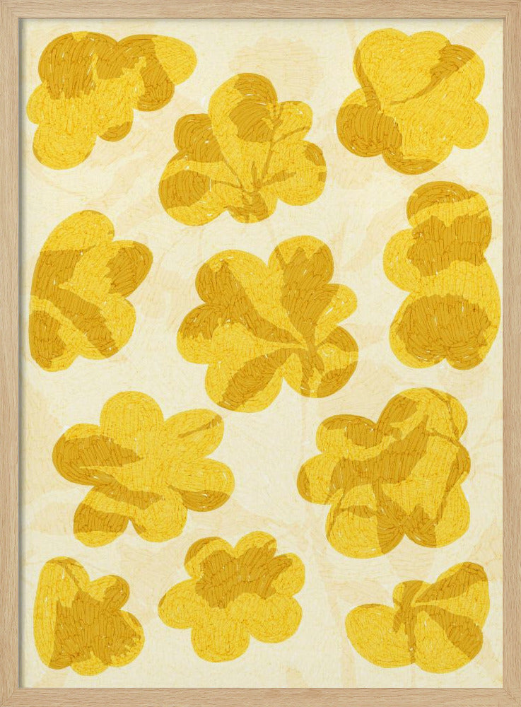 Gouden Bloemen | Poster
