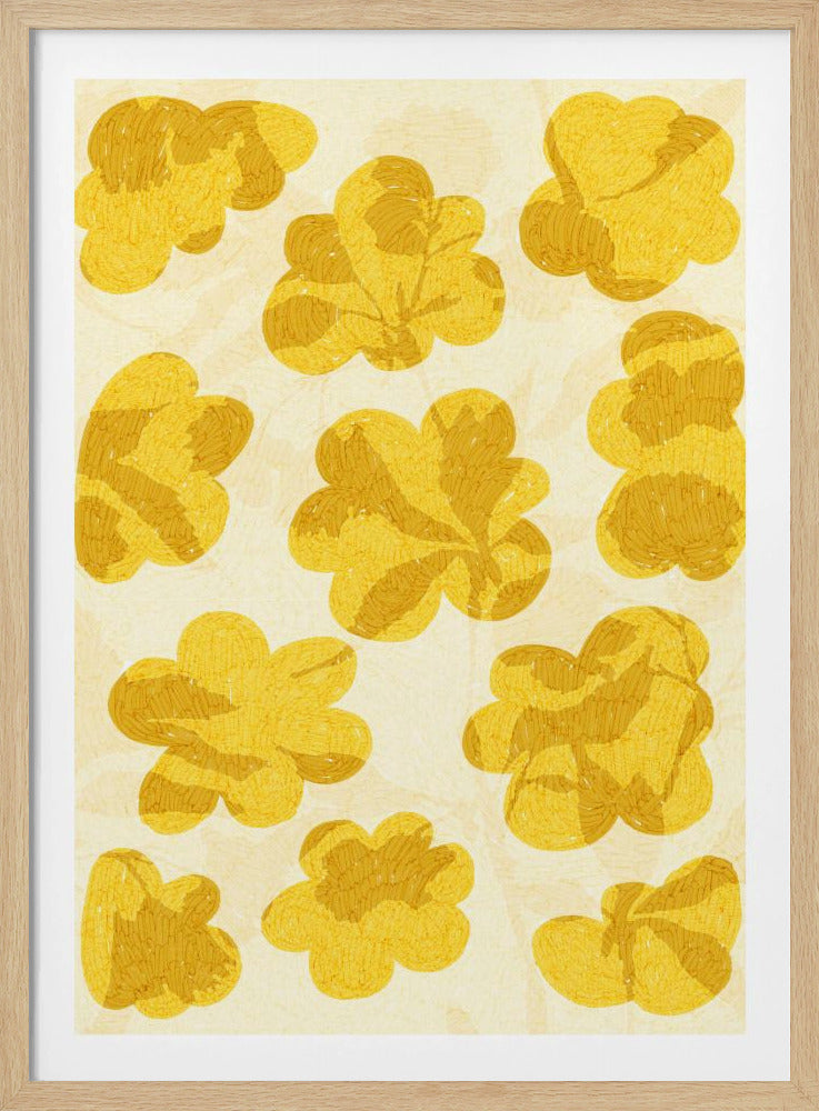 Gouden Bloemen | Poster