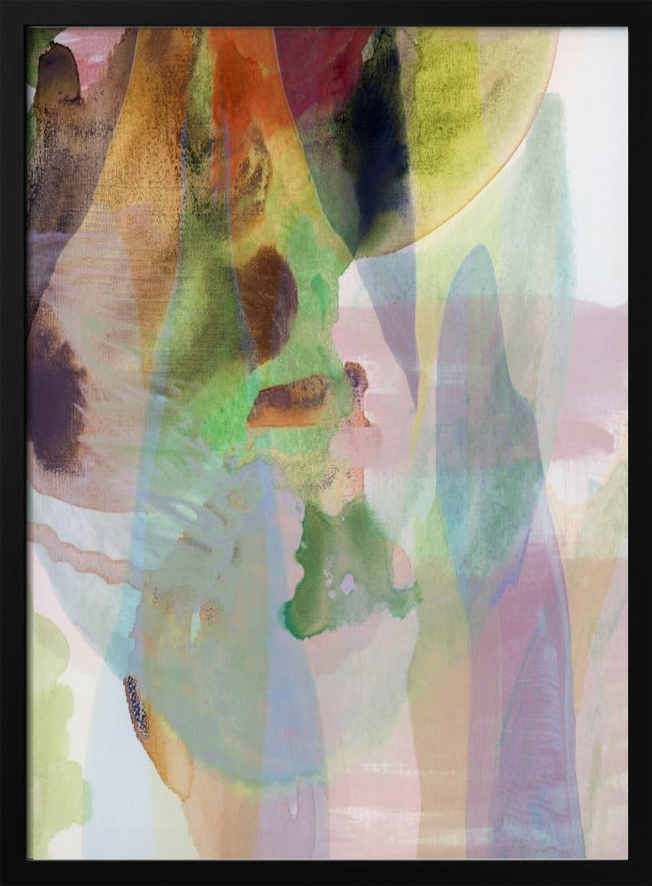 Doorschijnend abstract in gedempte tinten | Poster