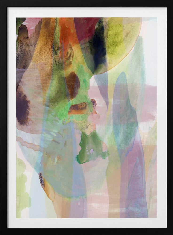 Doorschijnend abstract in gedempte tinten | Poster
