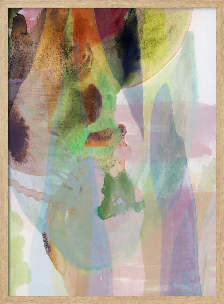 Doorschijnend abstract in gedempte tinten | Poster