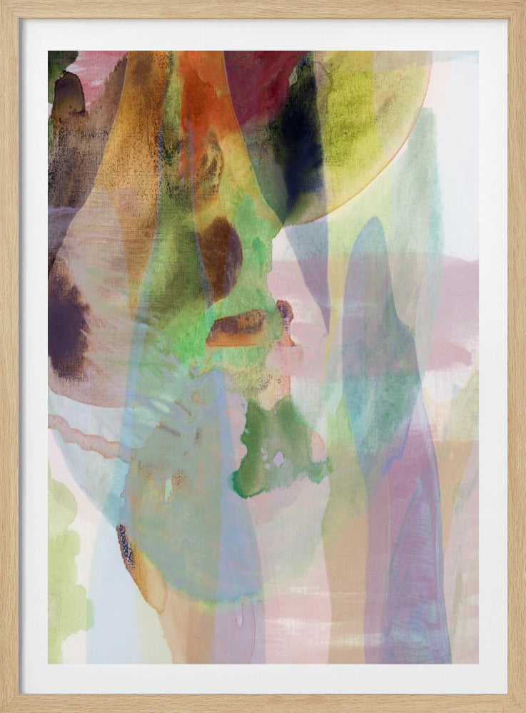 Doorschijnend abstract in gedempte tinten | Poster