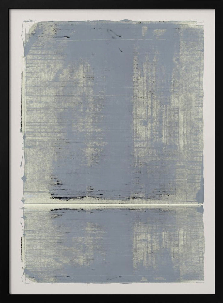 Minimalistisch grijs abstract met horizontale lijn | Poster
