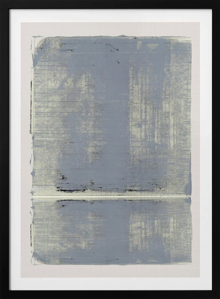 Minimalistisch grijs abstract met horizontale lijn | Poster
