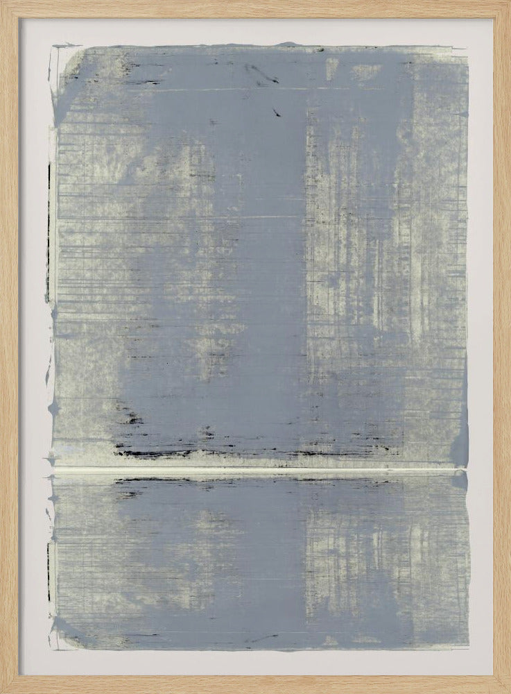 Minimalistisch grijs abstract met horizontale lijn | Poster