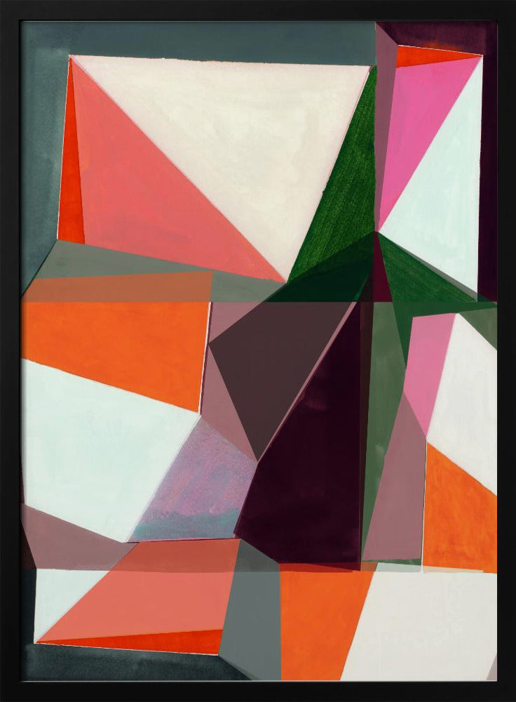 Geometrisch abstract in levendige tinten | Poster