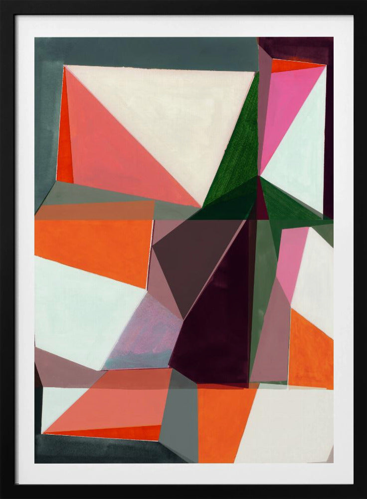 Geometrisch abstract in levendige tinten | Poster