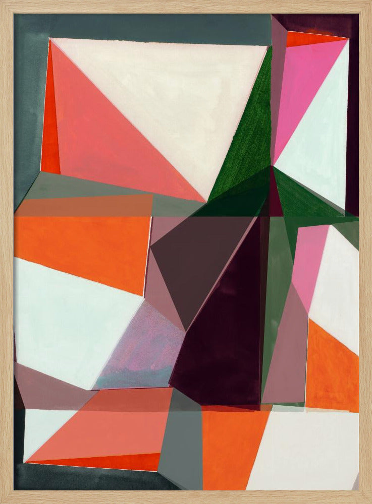 Geometrisch abstract in levendige tinten | Poster