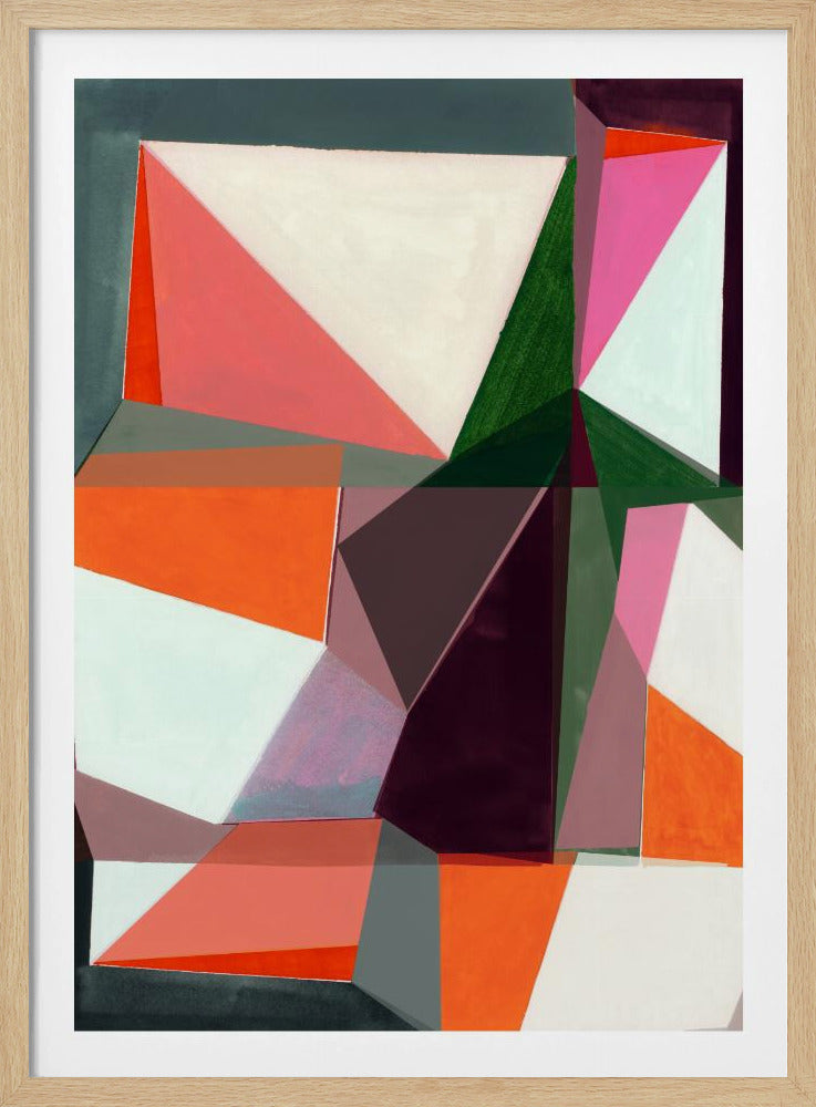 Geometrisch abstract in levendige tinten | Poster