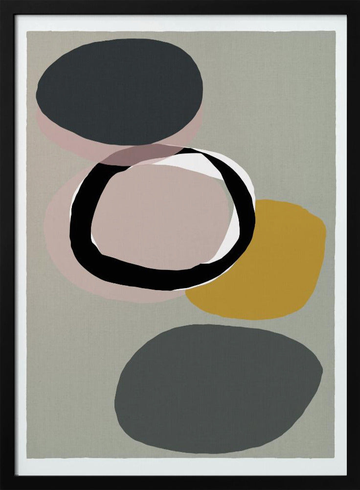 Abstracte cirkels in gedempte tinten | Poster