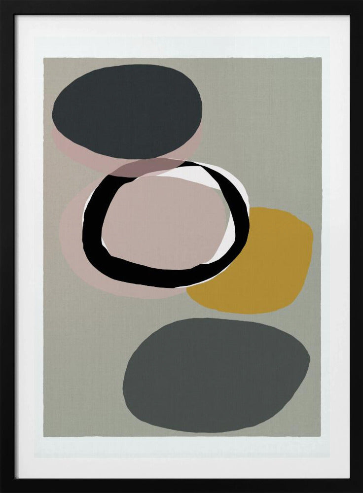 Abstracte cirkels in gedempte tinten | Poster