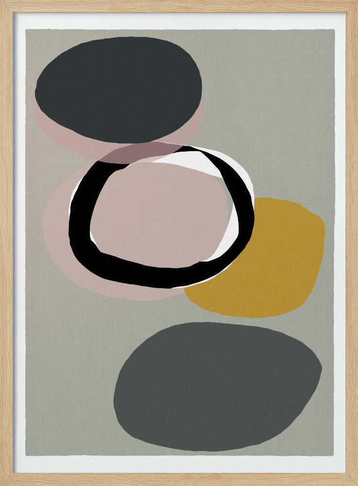 Abstracte cirkels in gedempte tinten | Poster