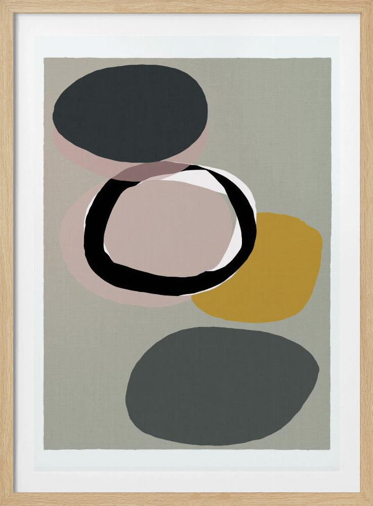 Abstracte cirkels in gedempte tinten | Poster