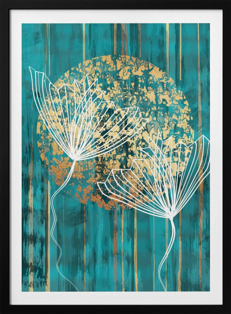 Abstracte botanische kunstprint | Poster