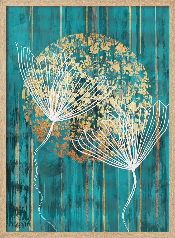 Abstracte botanische kunstprint | Poster
