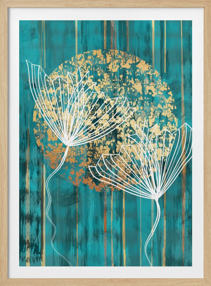 Abstracte botanische kunstprint | Poster