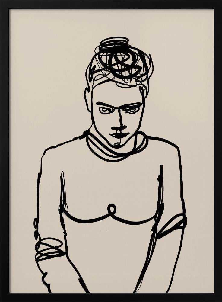 Lijntekening dame | Poster