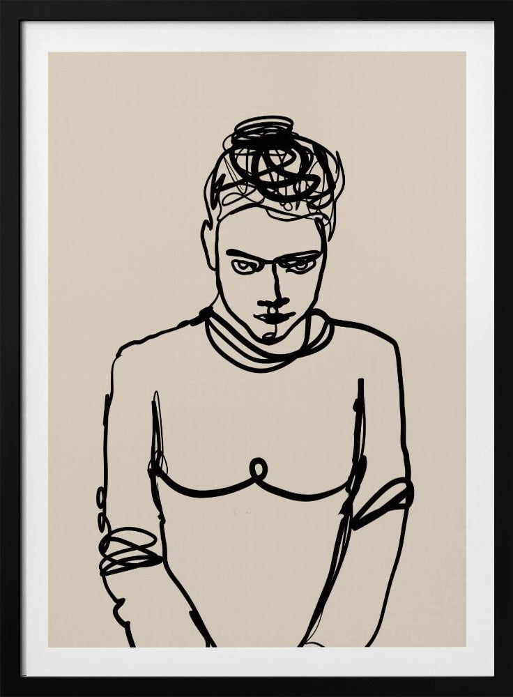 Lijntekening dame | Poster