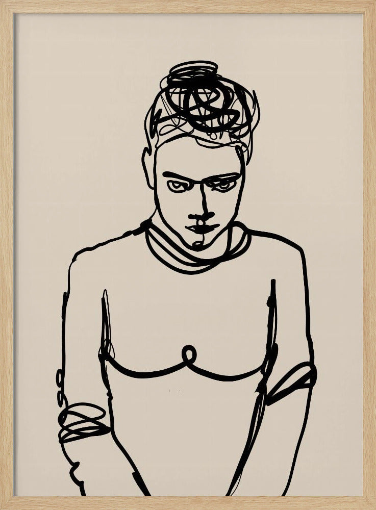 Lijntekening dame | Poster