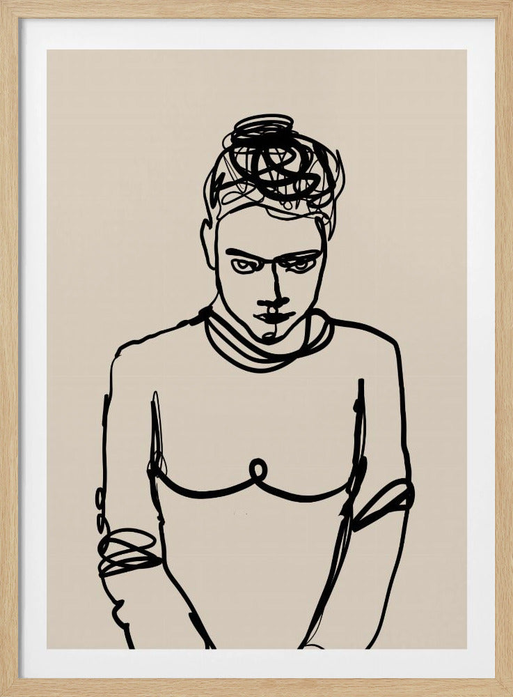 Lijntekening dame | Poster