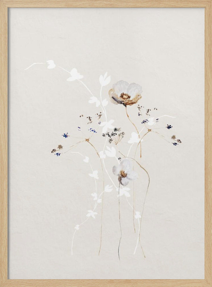 Hemelse bloemen met subtiele tinten | Poster