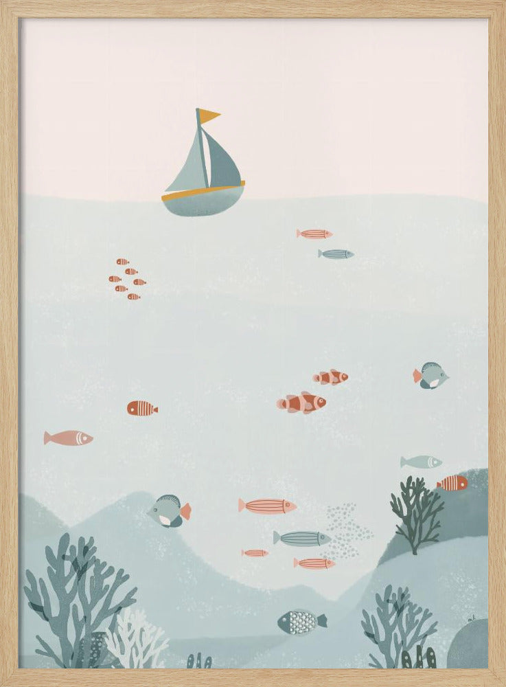 Onder de blauwe zee | Poster