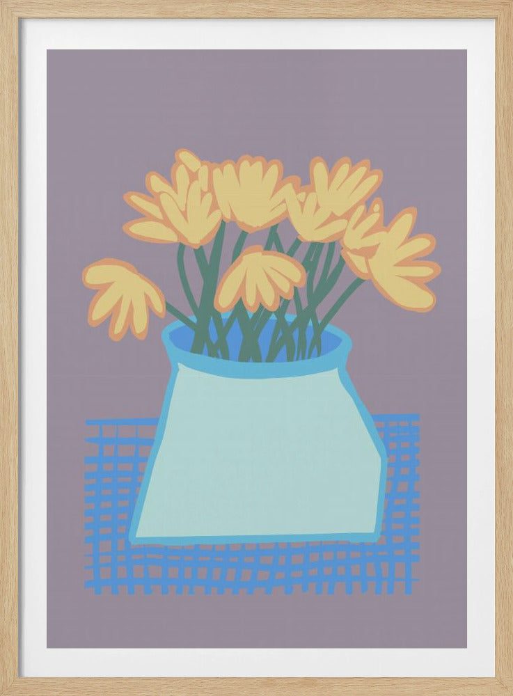 Madeliefjes in vaas | Poster
