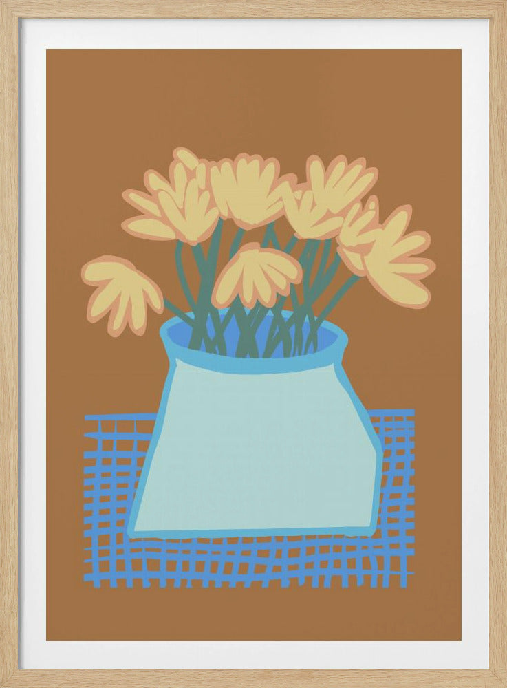 Madeliefjes in vaas | Poster
