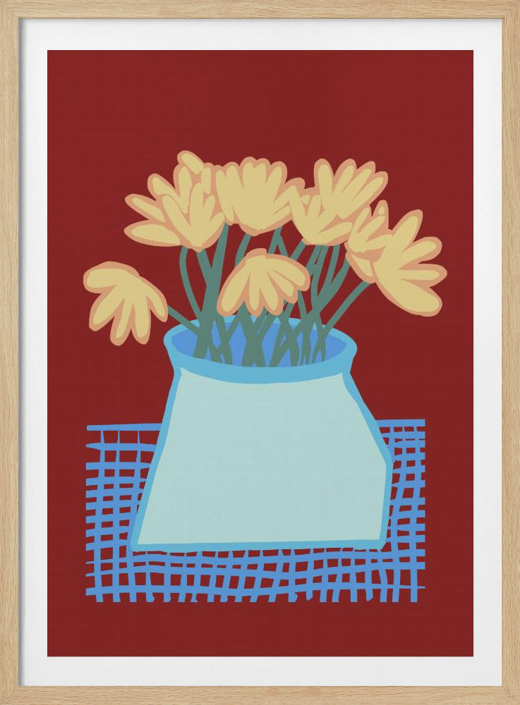 Madeliefjes in vaas | Poster
