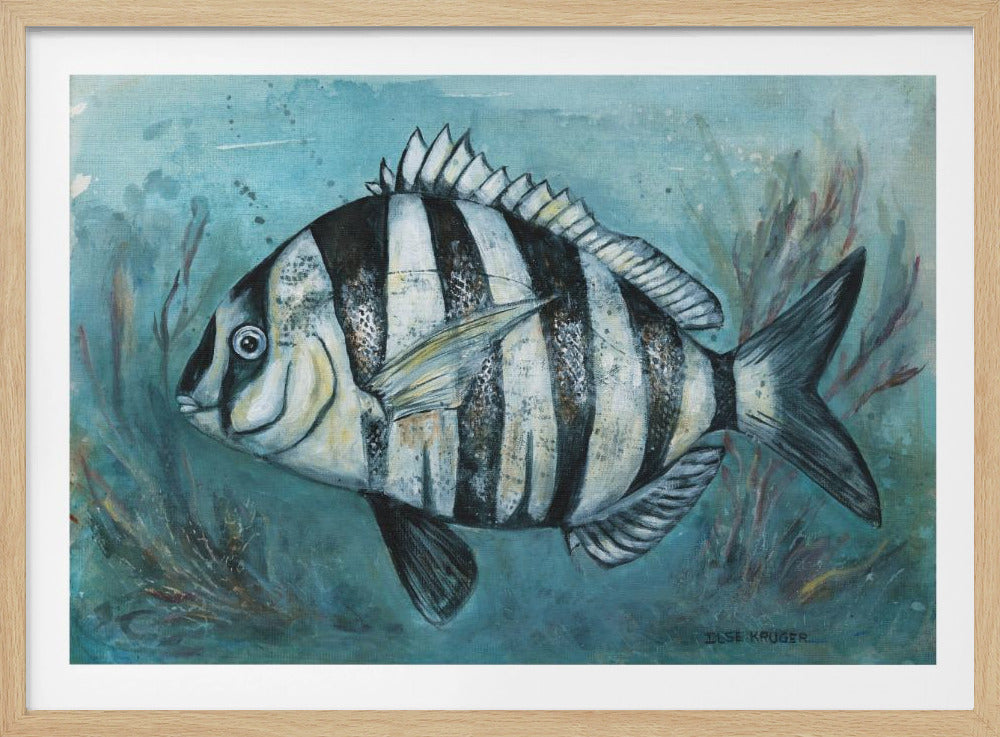 Gestreepte Zee Schoonheid | Poster