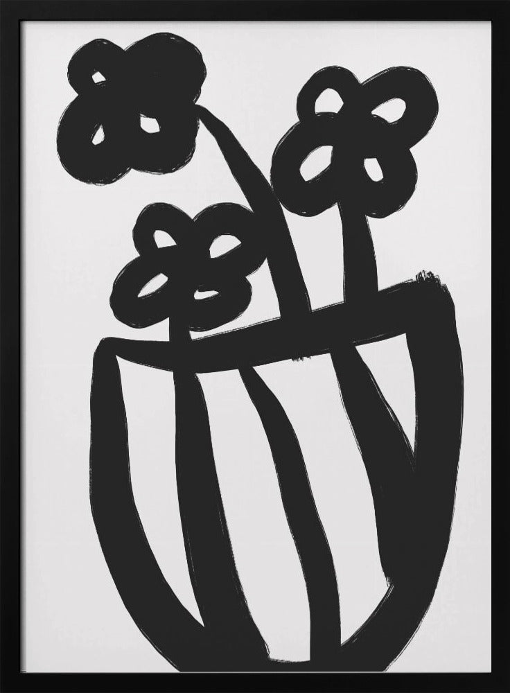 Opvallende bloemen in vaas | Poster