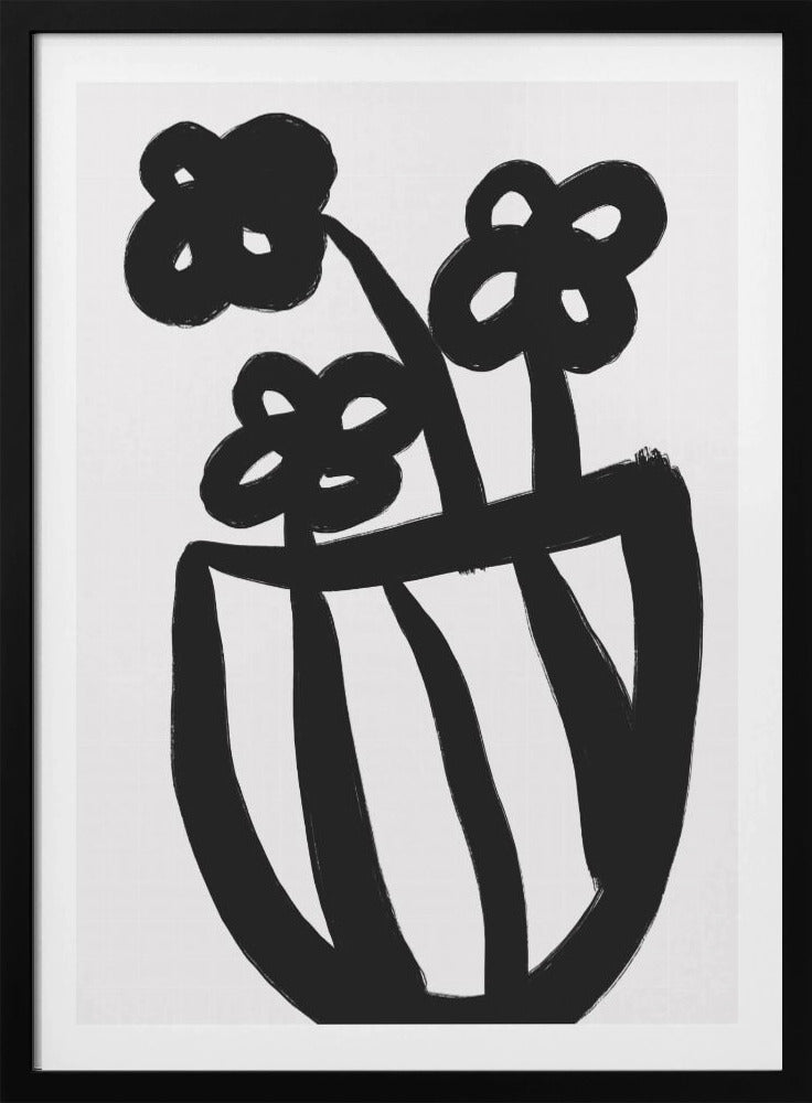 Opvallende bloemen in vaas | Poster