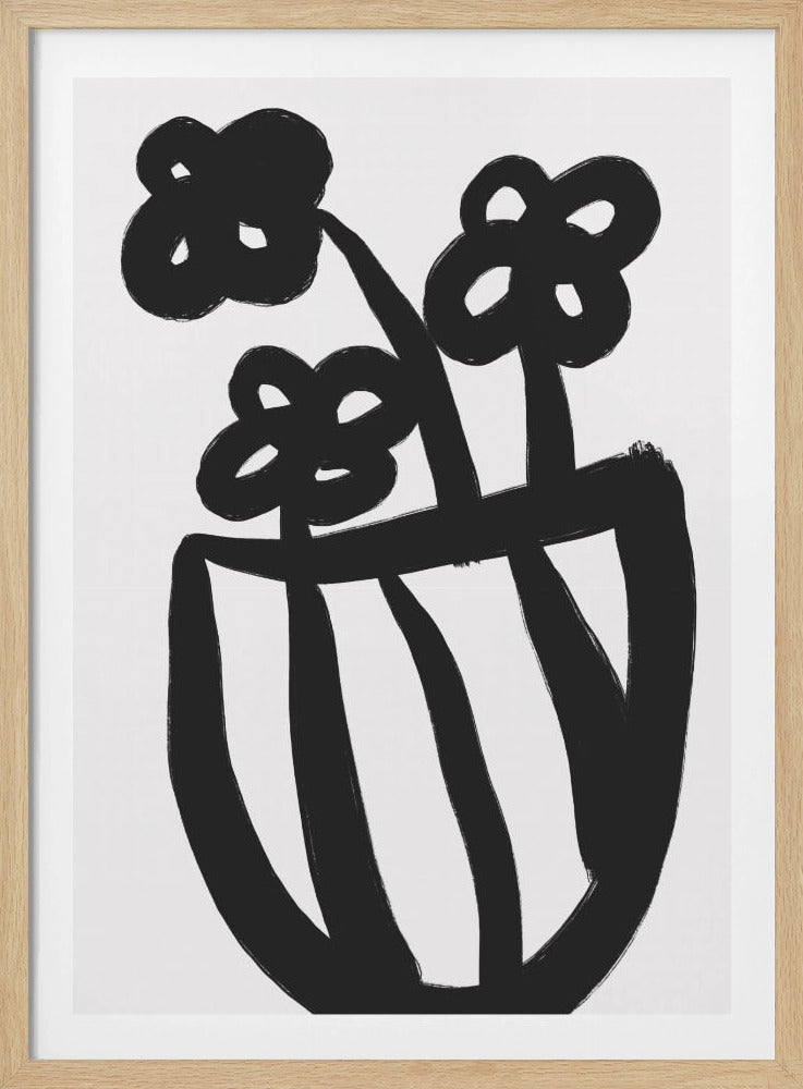 Opvallende bloemen in vaas | Poster