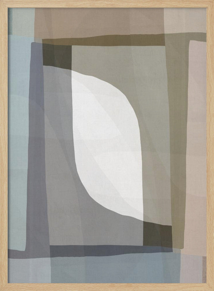 Gedempte geometrische stroom | Poster