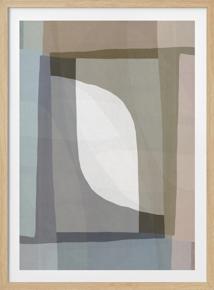 Gedempte geometrische stroom | Poster