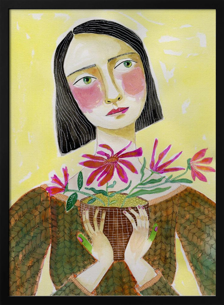 Plantenmoeder met groene vingers | Poster