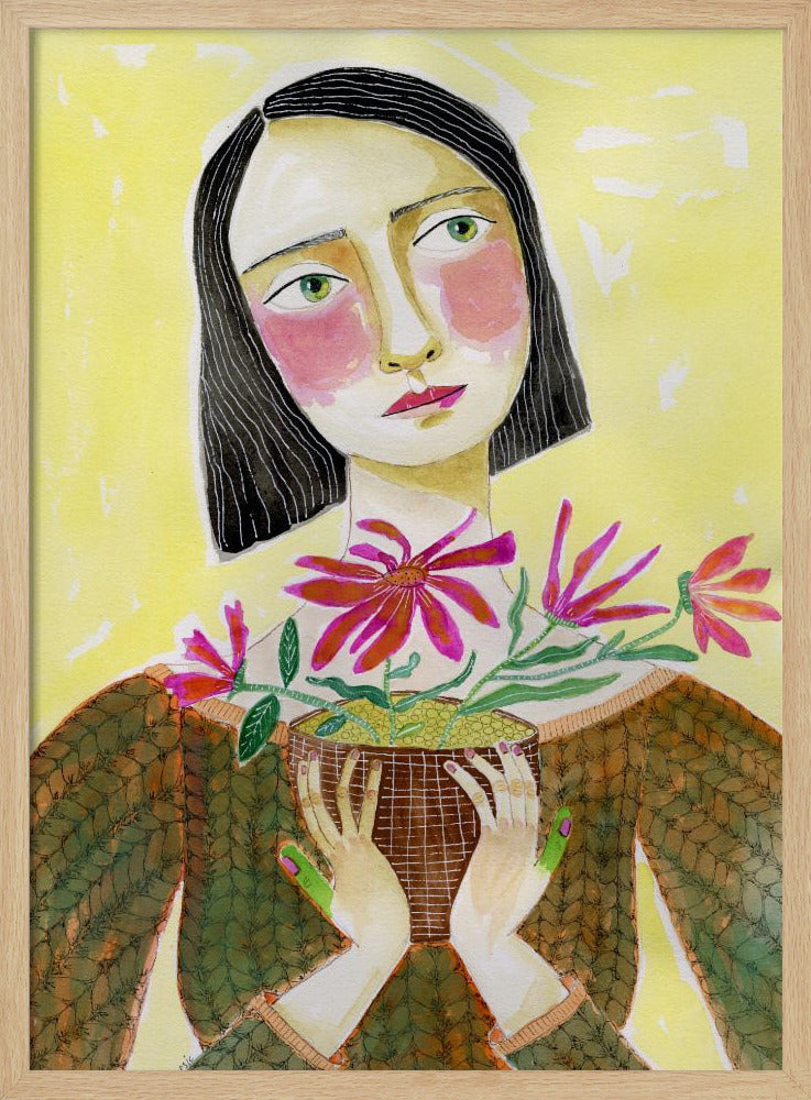 Plantenmoeder met groene vingers | Poster
