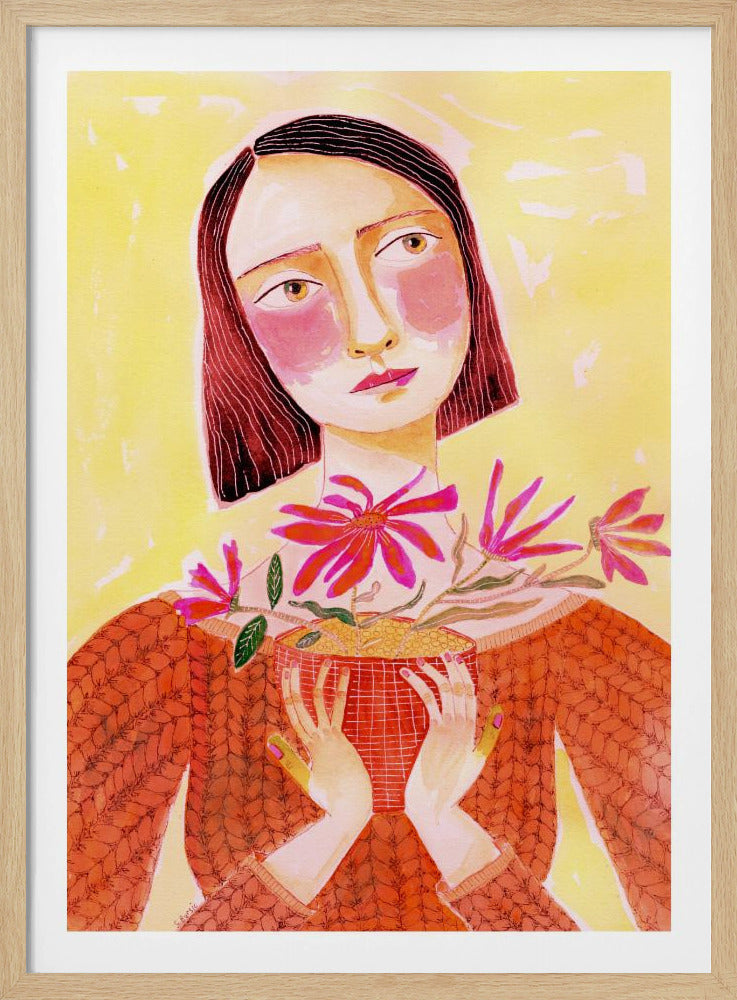 Plantenmoeder met groene vingers | Poster