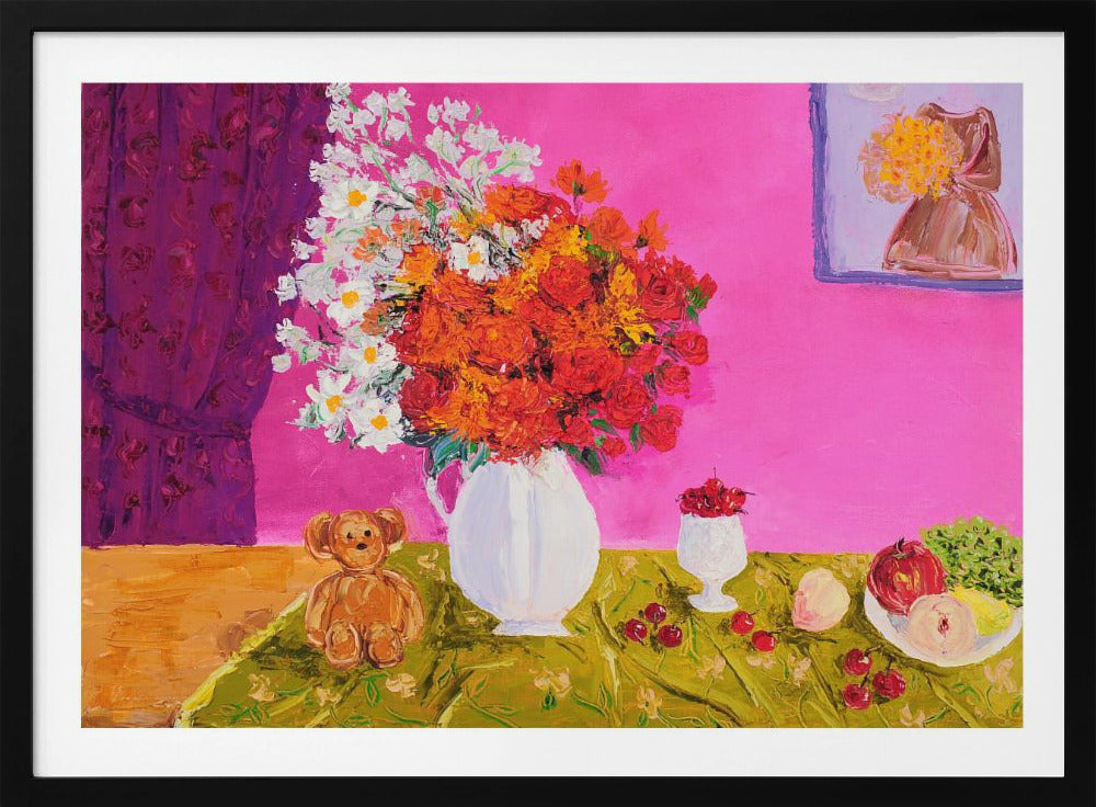 Vaas met heldere bloemen | Poster