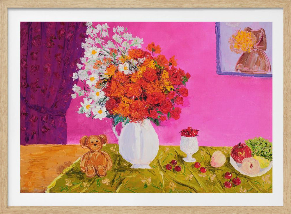 Vaas met heldere bloemen | Poster