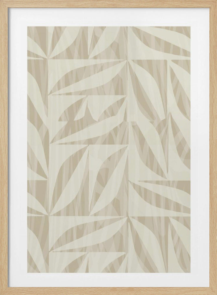 Subtiel botanisch patroon | Poster