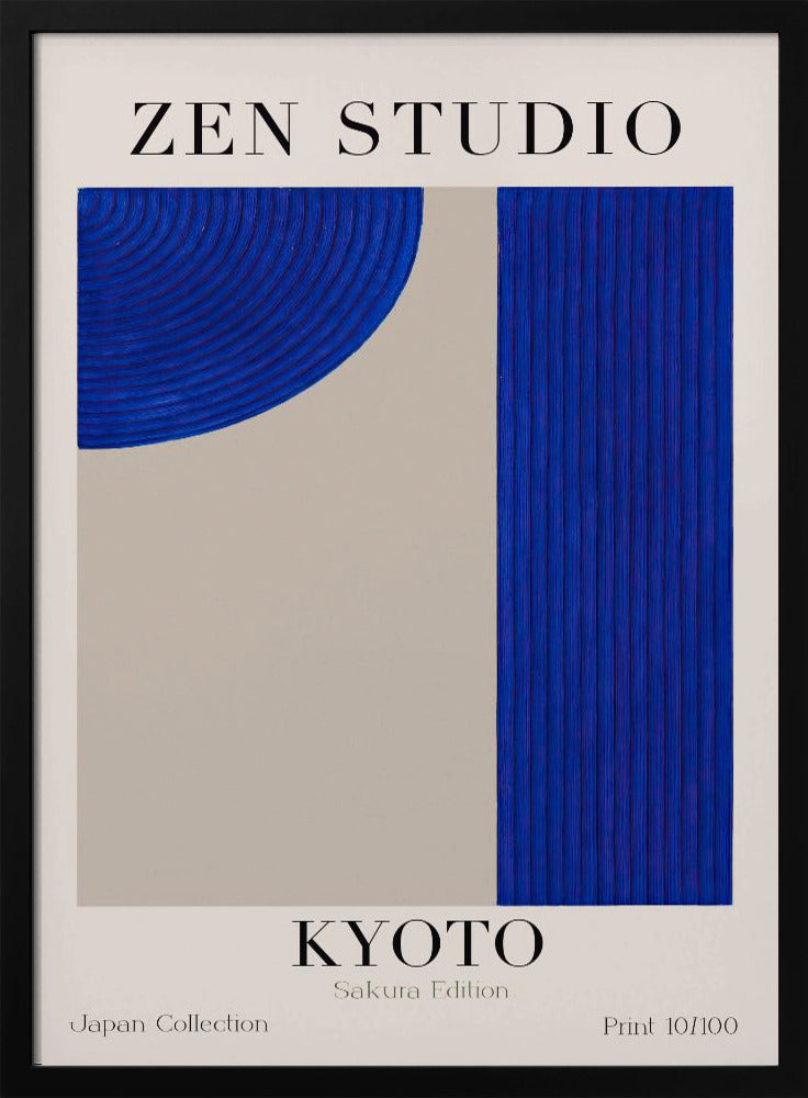 Kyoto Blauwe Harmonie | Poster