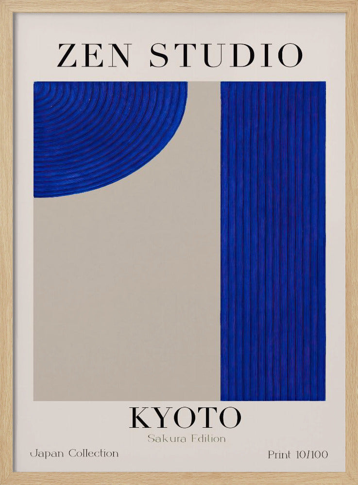 Kyoto Blauwe Harmonie | Poster
