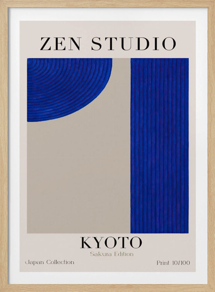 Kyoto Blauwe Harmonie | Poster