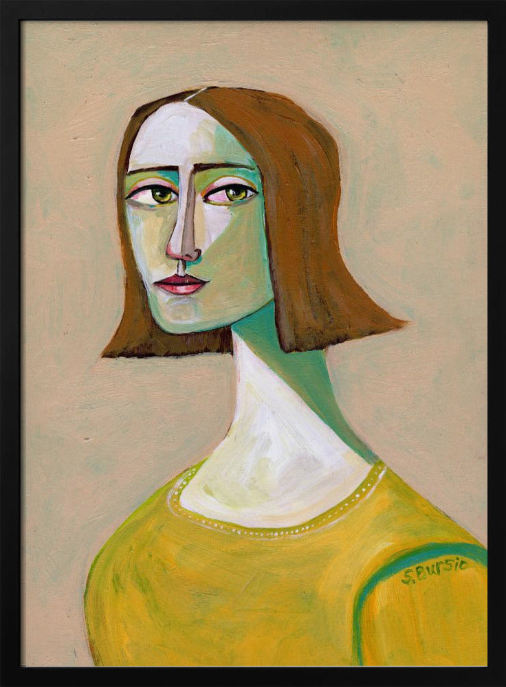 Brunette dame met de look | Poster