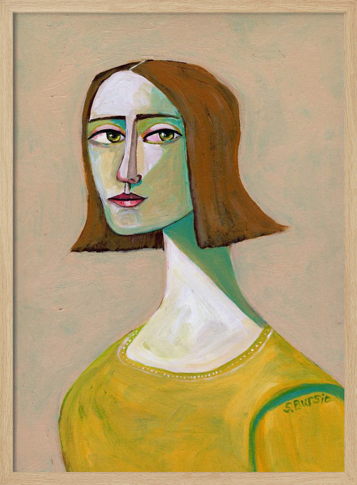 Brunette dame met de look | Poster