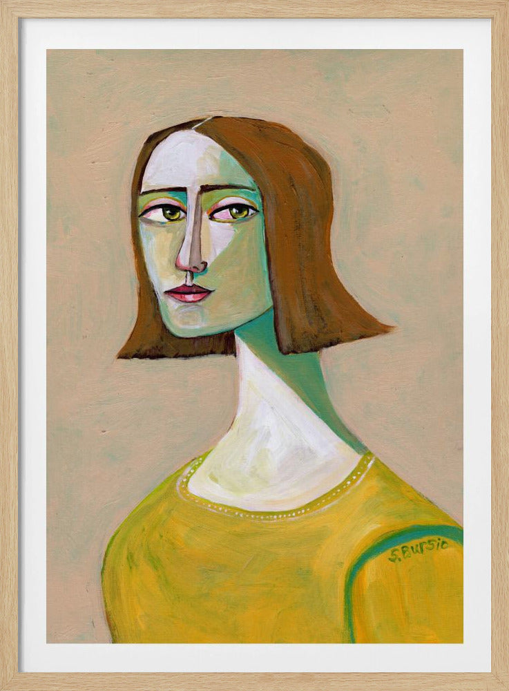 Brunette dame met de look | Poster